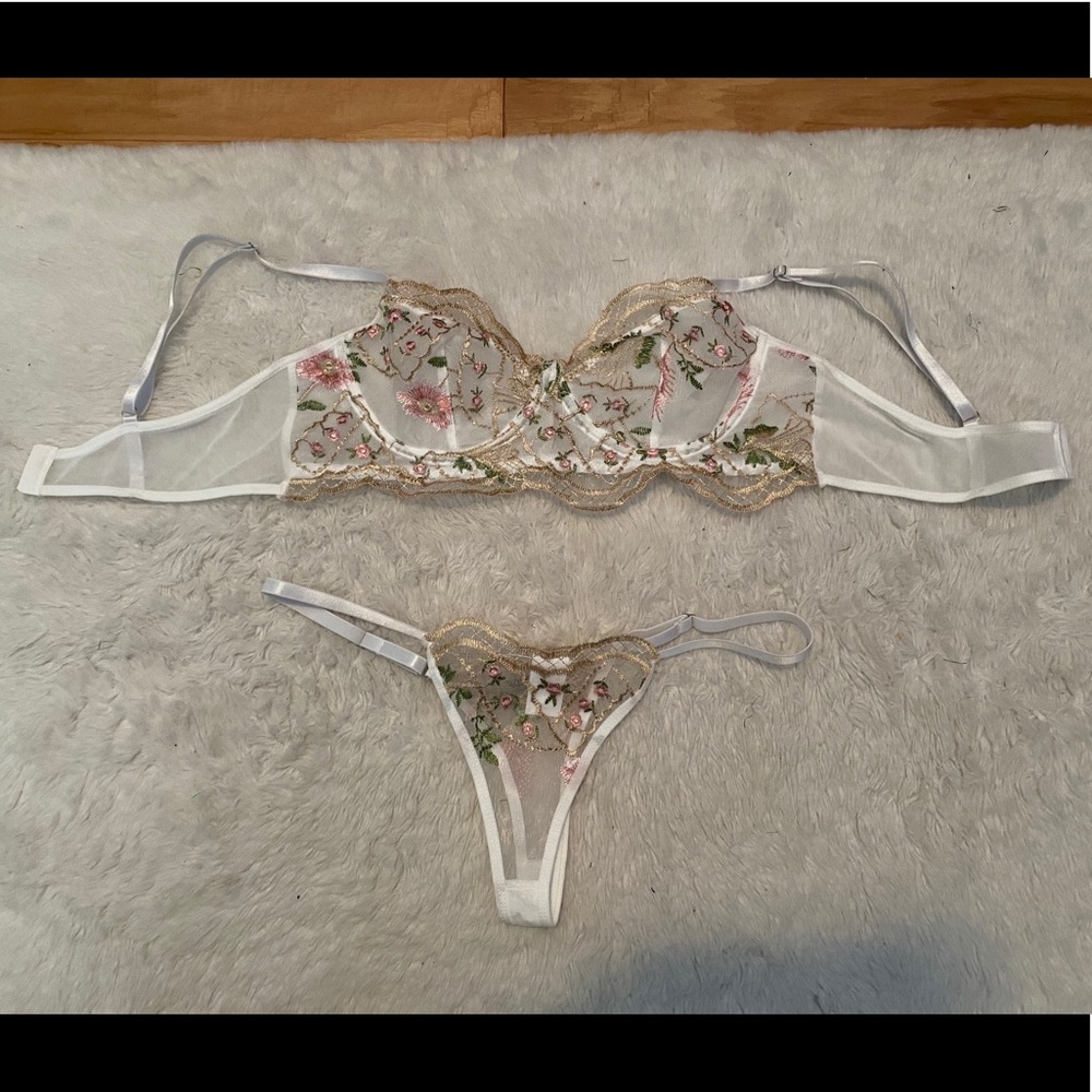 Shein floral bra and panty set